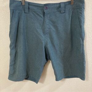 Matix Men’s Blue Flat Front Shorts Size 34 Zipper Pockets